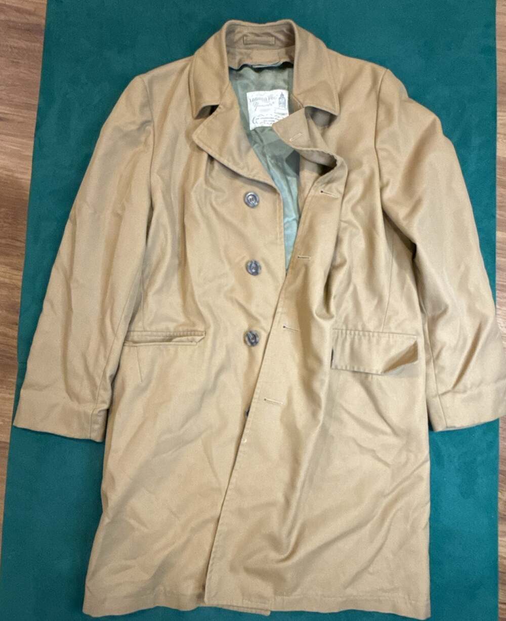 Vintage London Fog Caribe Cloth Trench Coat Tan Regular